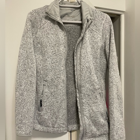 Grey zip up fleece sweatee. Size M - Picture 1 of 2